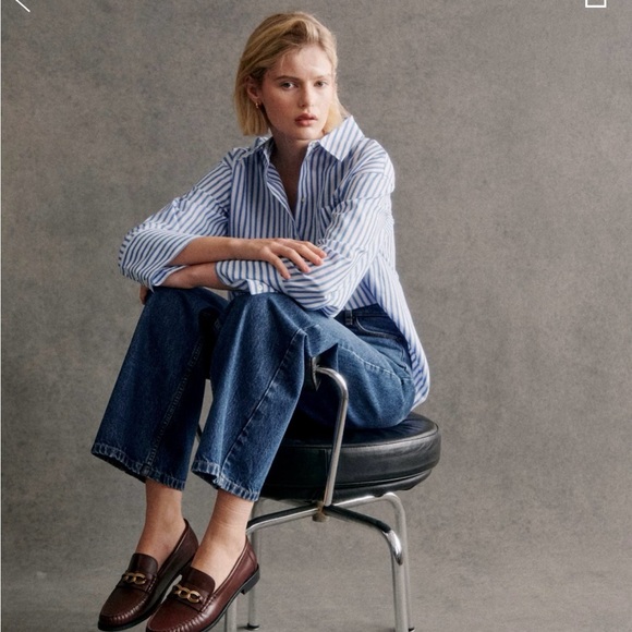 Blue Striped Women's Top - Picture 2 of 10